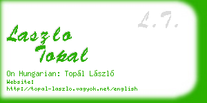 laszlo topal business card